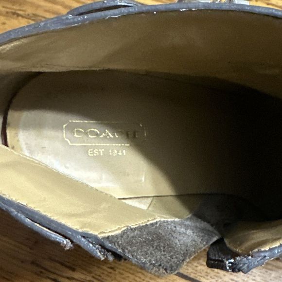 Coach Calf Leather Ankle Boots w/ Buckle Detail Size 10 B - Picture 7 of 10
